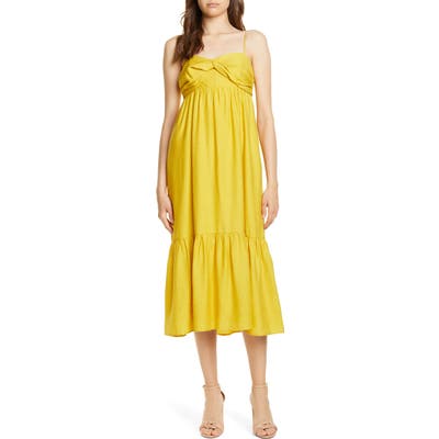 Joie Chayton Ruffle Hem Midi Sundress, Yellow