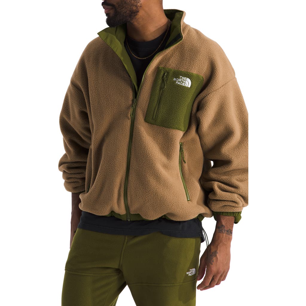 The North Face Yumiori Reversible Jacket In Forest Olive/utility Brown