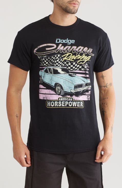 Dodge Charger Racing Cotton Graphic T-Shirt