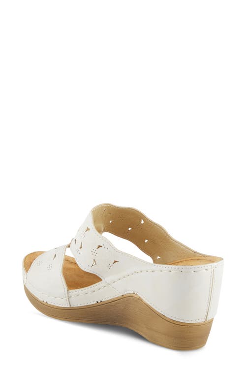 Flexus By Spring Step Dreiser Platform Wedge Slide Sandal In Beige