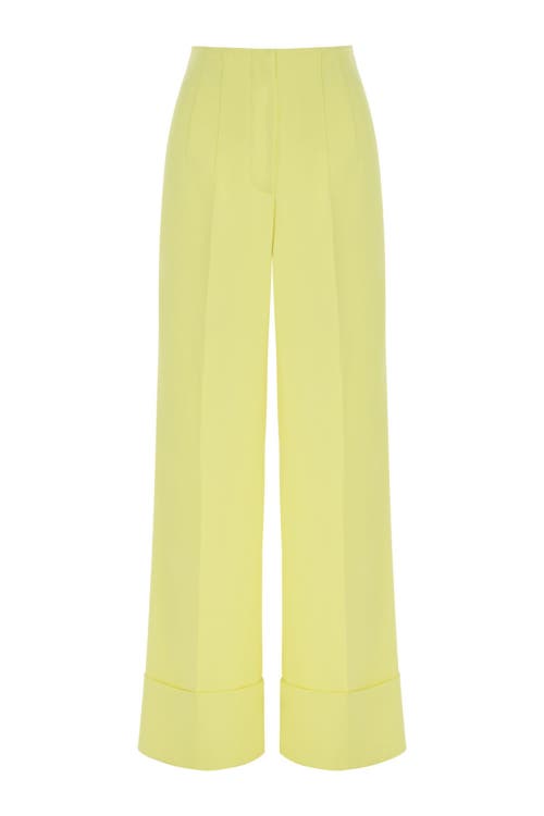 Shop Nocturne High Waist Palazzo Pants In Yellow