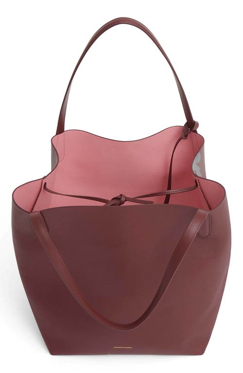 Shop Mansur Gavriel Everyday Soft Leather Tote In Pomegranate