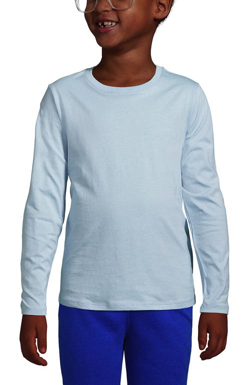 Shop Lands' End School Uniform Girls Long Sleeve Essential T-shirt In Chambray Blue