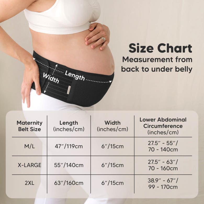 Keababies Ease Maternity Support Belt In Midnight Black