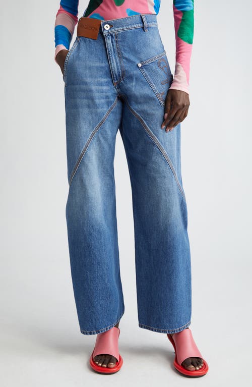 JW Anderson Twisted Workwear Jeans Light Blue at Nordstrom,
