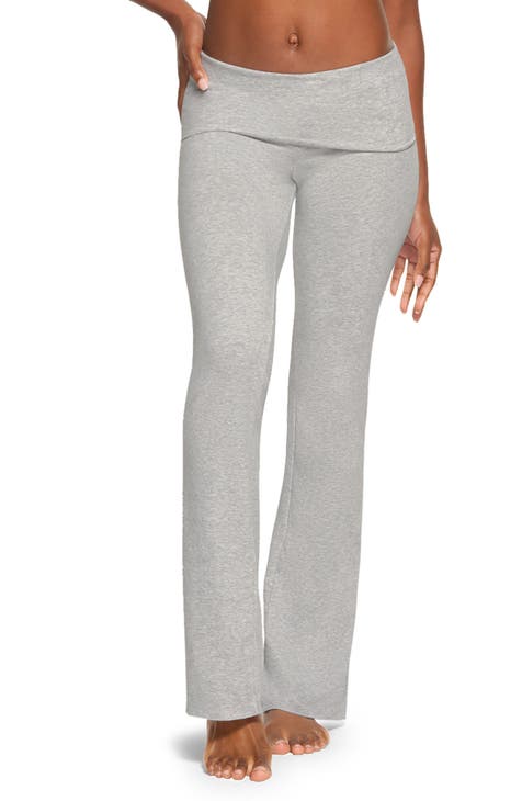 Cuddl Duds Plus Size Soft Knit Mid-Rise Lounge Pants - Marled Dark