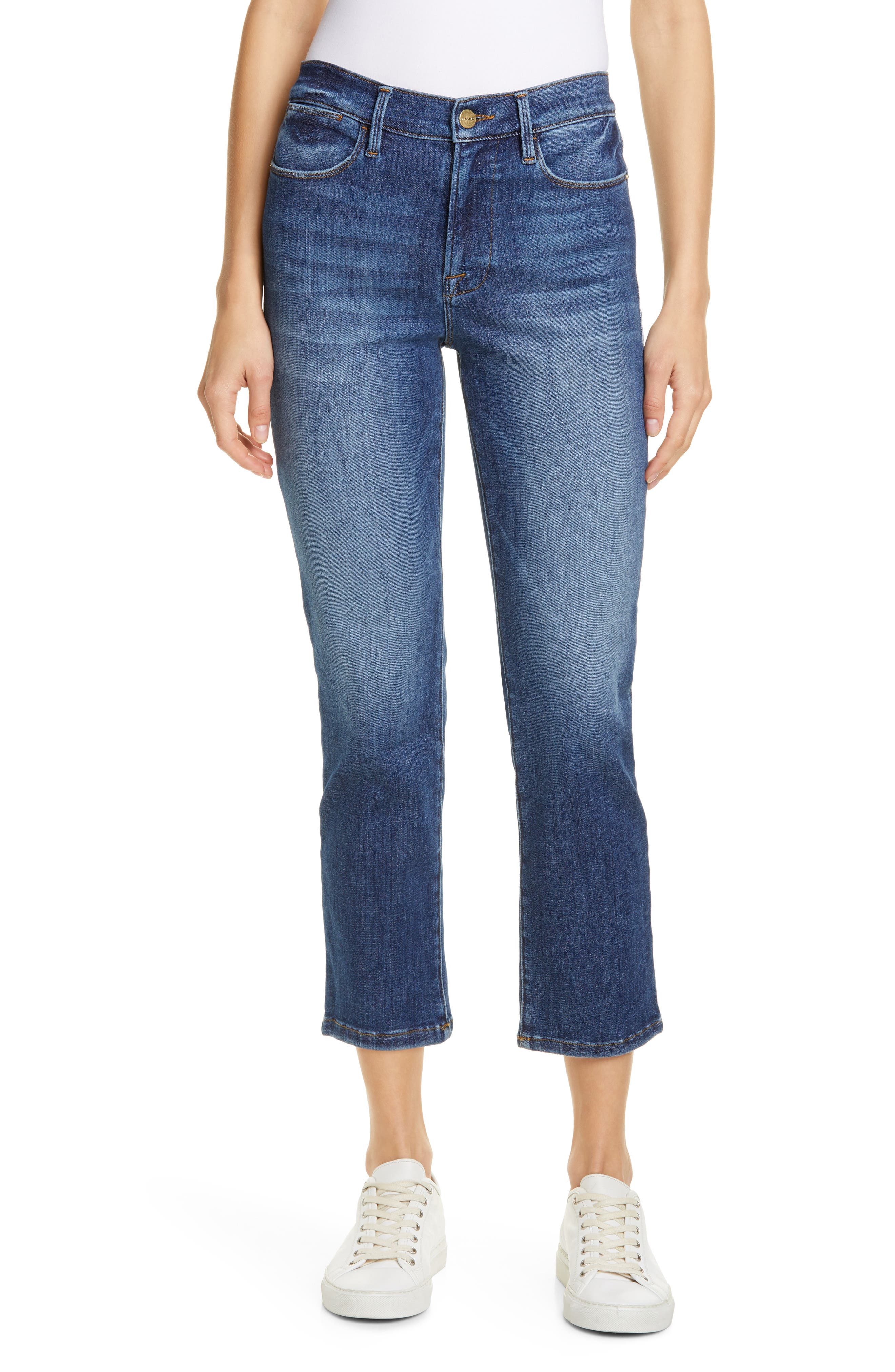 frame jeans le high straight