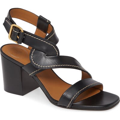 Chloe Candice Block Heel Sandal, Black