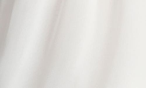 Lafayette 148 Opaque & Sheer Silk Wrap Blouse In Cloud