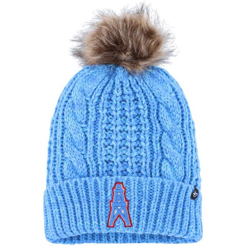 Women's Tennessee Titans '47 Navy Logo Meeko Cuffed Knit Hat with Pom