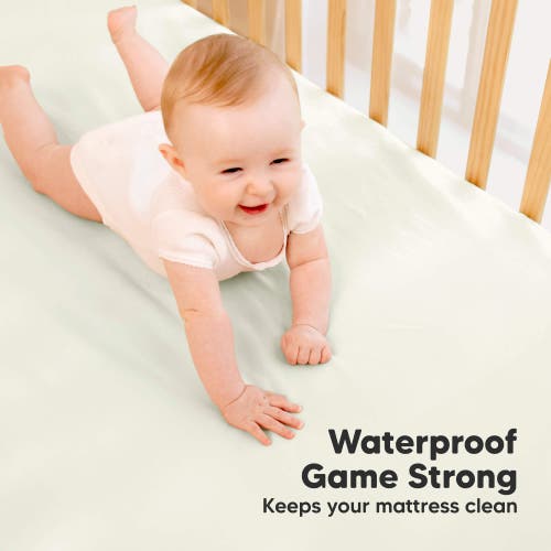 Shop Keababies 2-pack Soothe [protect+] Waterproof Mini Crib Sheets In Oregano