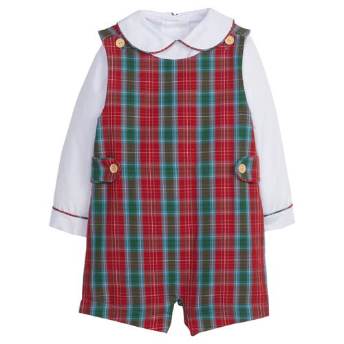 Little English Kids' Vintage Button Tab John John Set in Highlands Tartan 