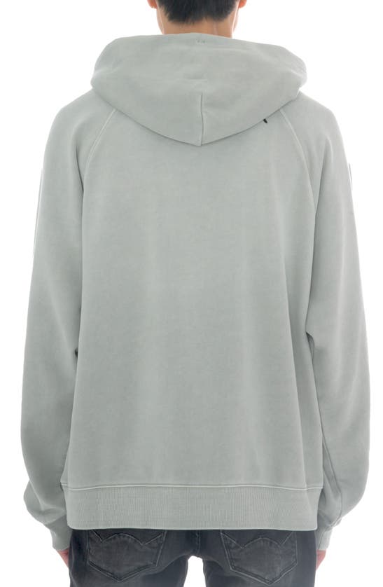 Cult Of Individuality Shimuchan Flocked Logo Graphic Hoodie In Vintage Grey
