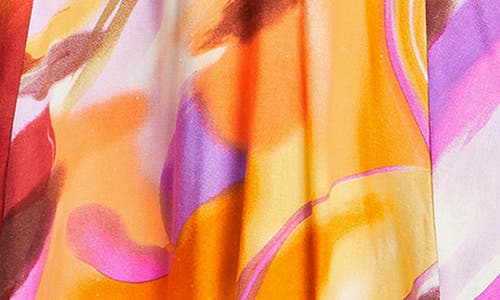 Shop City Chic Swirl Print Tie Front Midi Dress In Summer Swirl