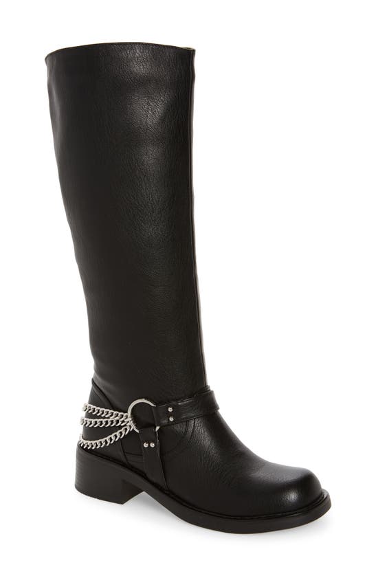 Shop Azalea Wang Gardner Chain Detail Engineer Boot In Black