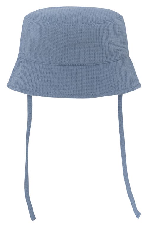 Shop Petit Lem Gauze Romper & Hat Set In Blue Dusty