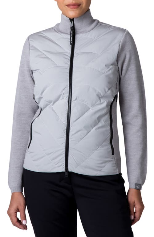 Bella Tola Quilted Merino Wool Jacket in Silversky