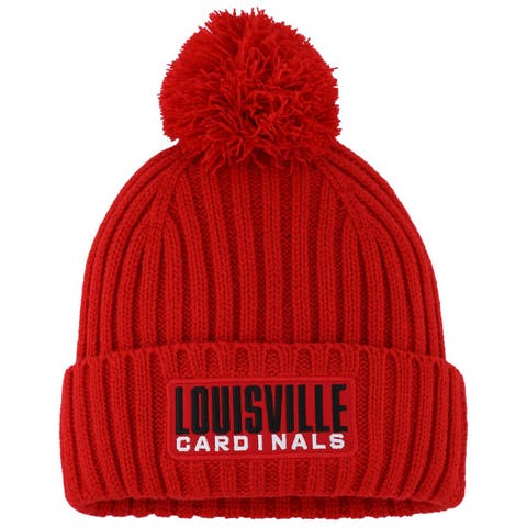 Men's New Era Cream Louisville Cardinals Vintage Cuffed Knit Hat