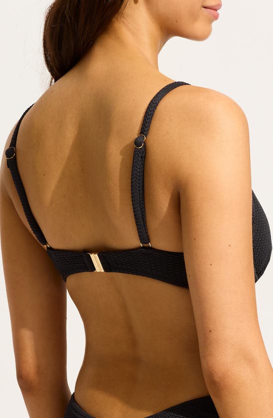 Shop Seafolly Underwire Bikini Top In Black