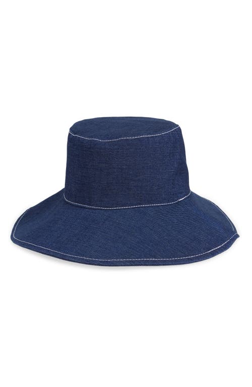 Denim Bucket Hat in Blue Dark