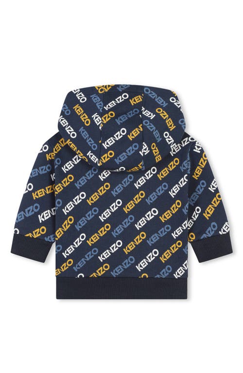 Shop Kenzo Kids' Cotton Zip Hoodie & Sweatpants Set In Navy