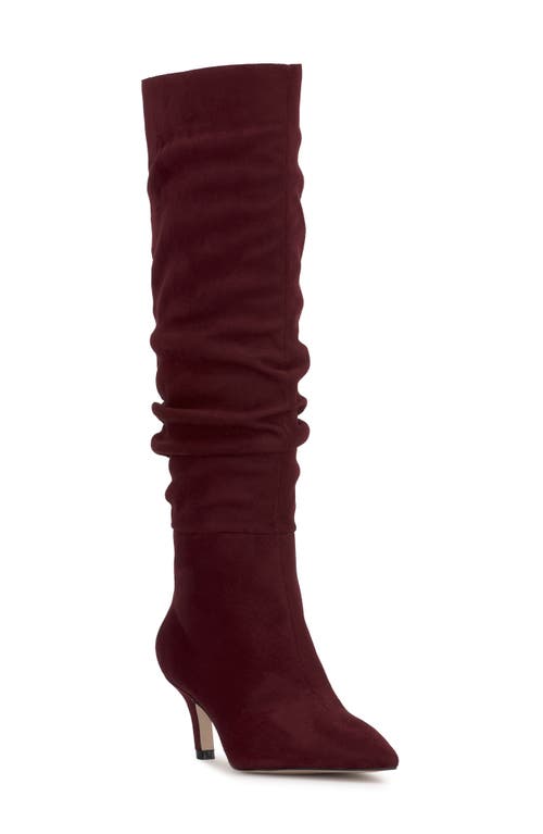 Shop Jessica Simpson Naevy Pointed Toe Knee High Boot In Dark Cherry