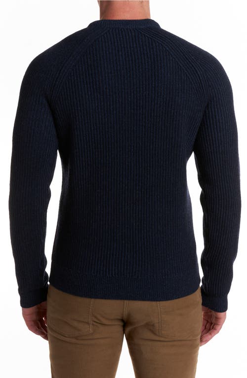 Billy Reid Fisherman Rib Crewneck Sweater In Navy
