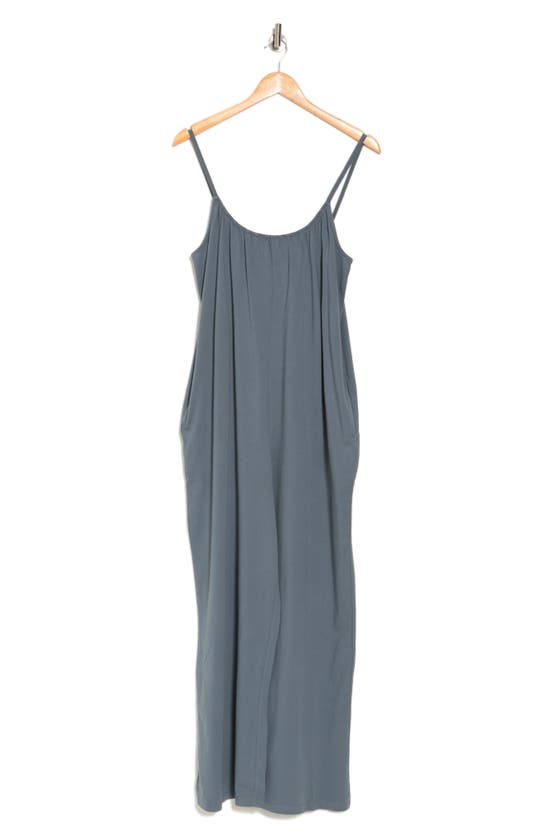 Melrose And Market Slouchy Wide Leg Organic Cotton Jumpsuit In Blue Weather