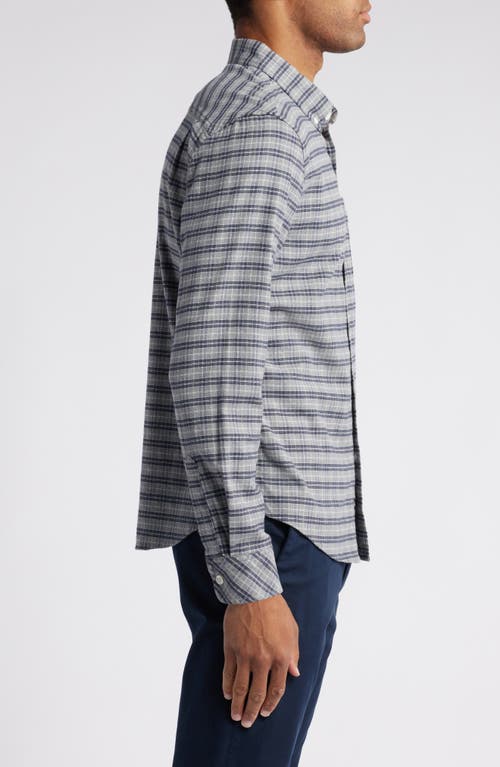 Shop Rails Reid Check Cotton Flannel Button-down Shirt In Navy Pumice