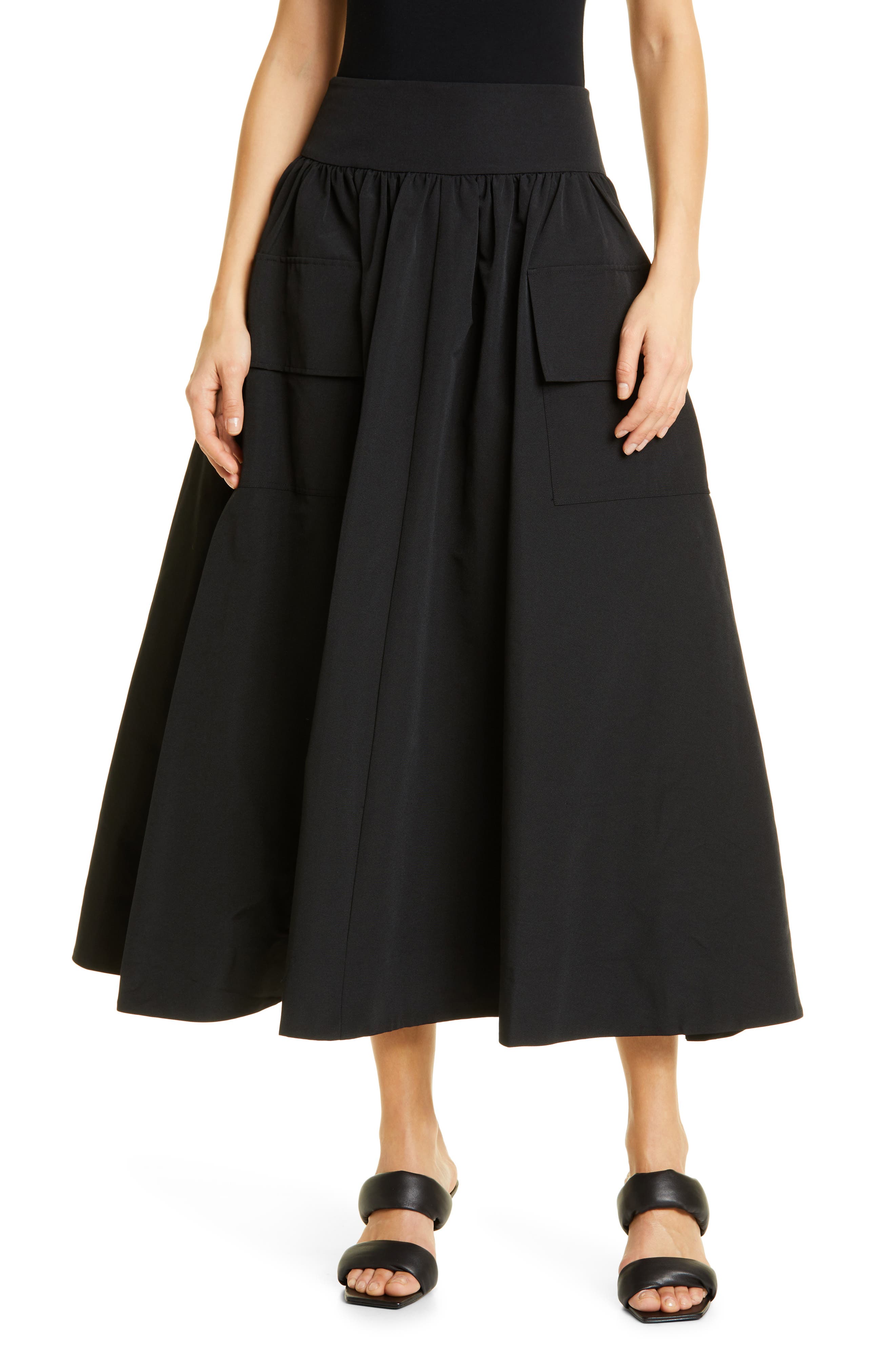 flared black skirt uk