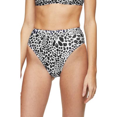 Topshop Spot High Waist Bikini Bottoms, US (fits like 0-2) - Black