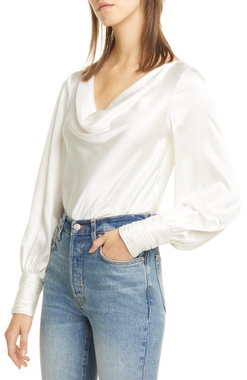 Cinq à Sept Taylee Silk Satin Blouse in Ivory at Nordstrom, Size Medium