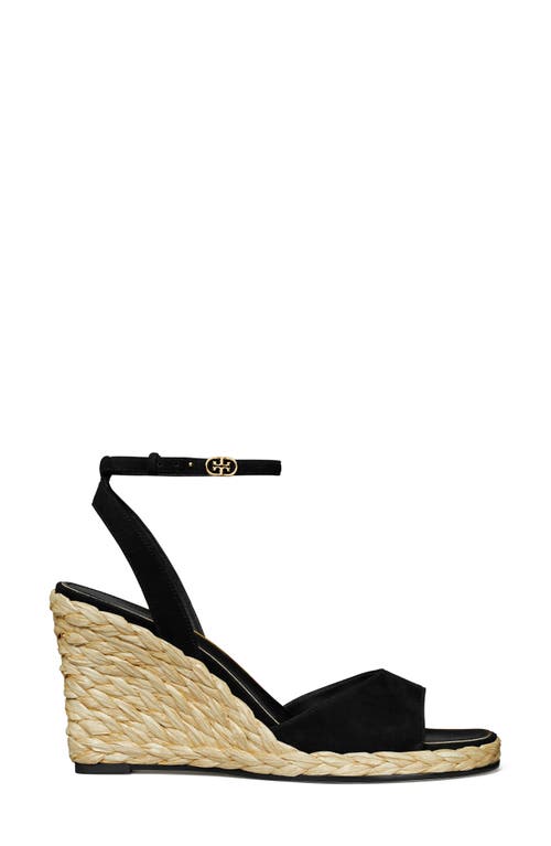 Shop Tory Burch Double T Wedge Sandal In Perfect Black