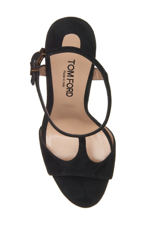 Shop Tom Ford Angelina T-strap Platform Sandal In Black