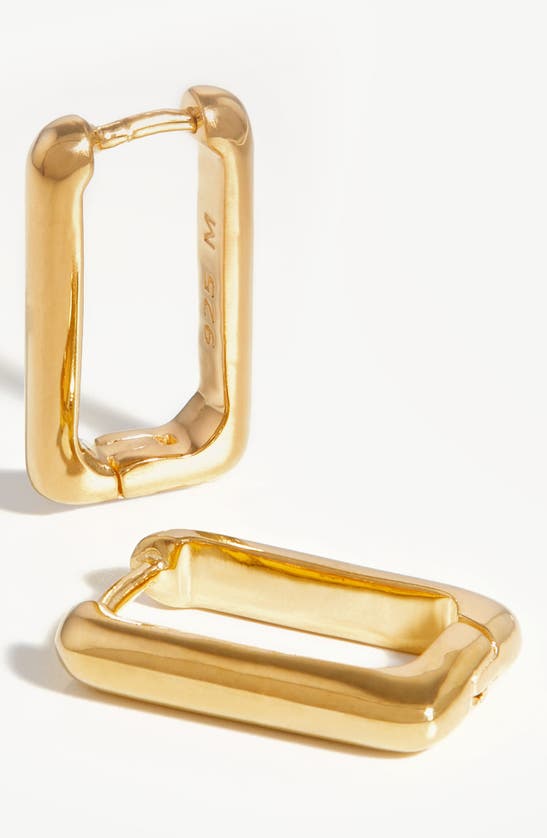 Shop Missoma Rectangle Huggie Hoop Earrings In Gold