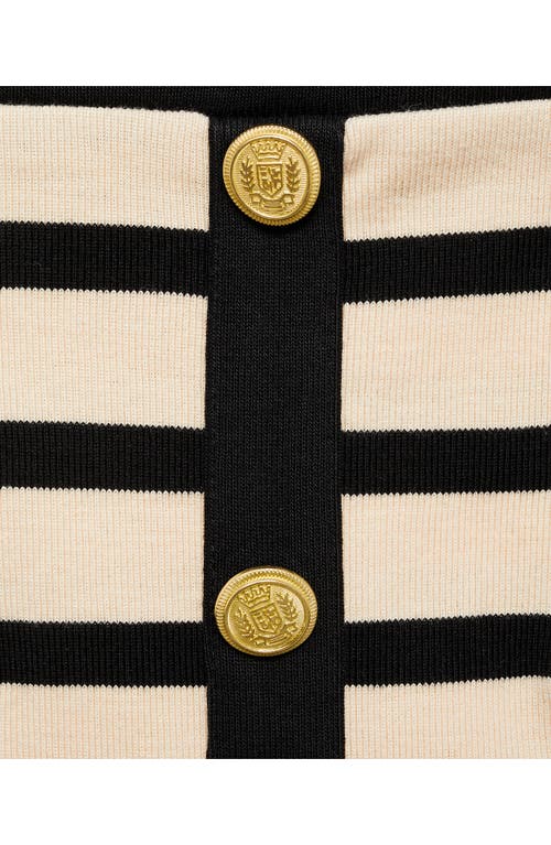 Shop Mango Knit Miniskirt In Ecru