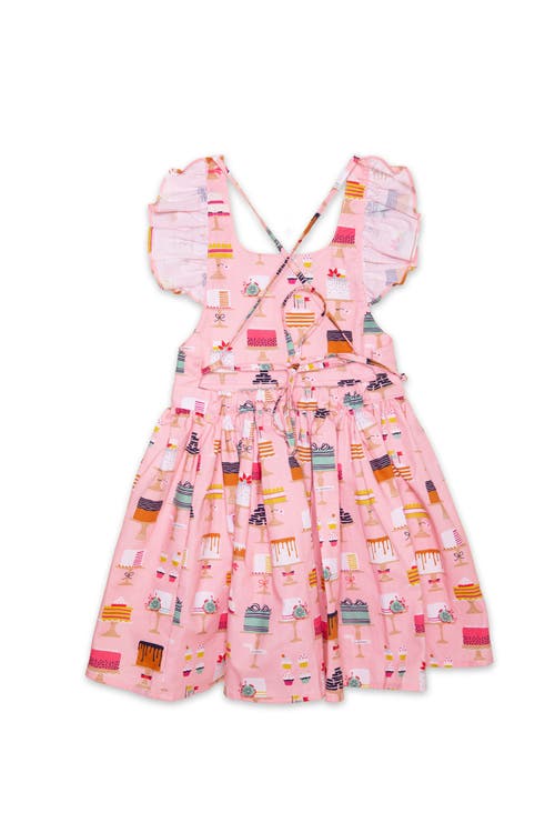 Shop Worthy Threads Girls Ruffle Sleeve Dress In Pink Cakes