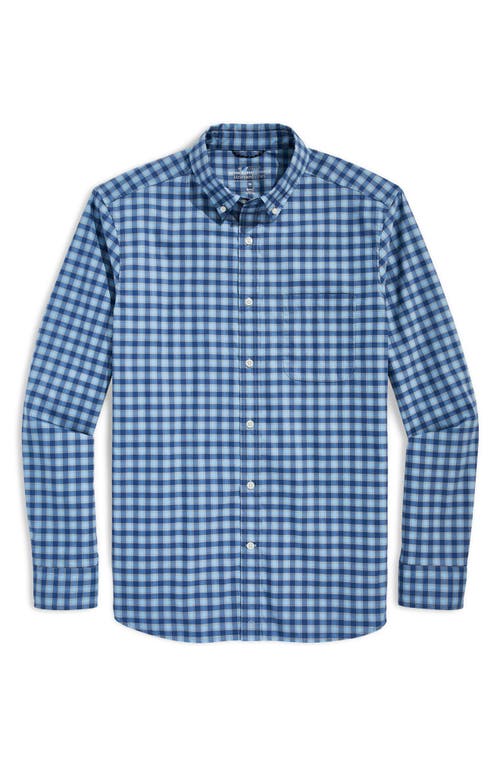 Vineyard Vines On The Go Brrr Stretch Performance Plaid Slim Fit Button Down Shirt In Moonshine Pld
