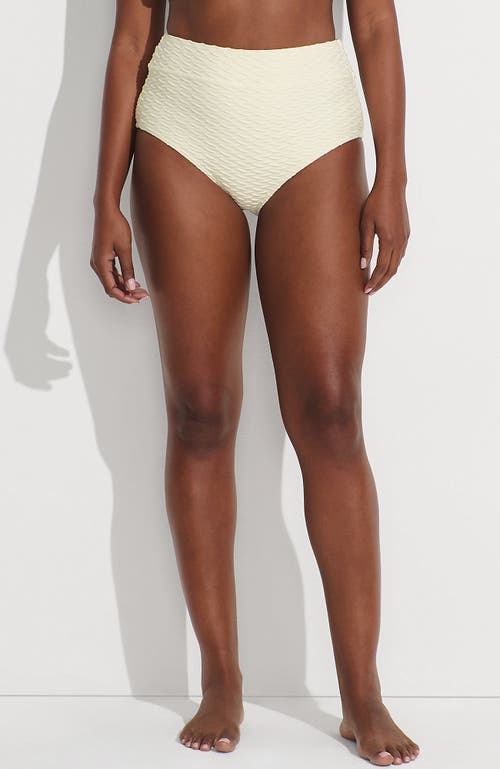 Shop Lands' End High Waisted Bikini Bottoms In Egret White