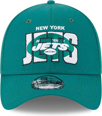 Men's New Era Black/Green New York Jets 2022 NFL Draft 39THIRTY Flex Hat