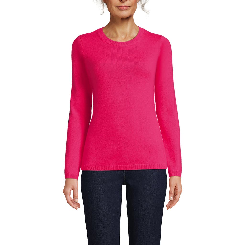 Lands' End Cashmere Sweater In Bright Petunia Rose