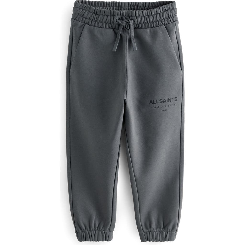 Smallsaints By Allsaints Kids' Underground Logo Cotton Joggers In Grey