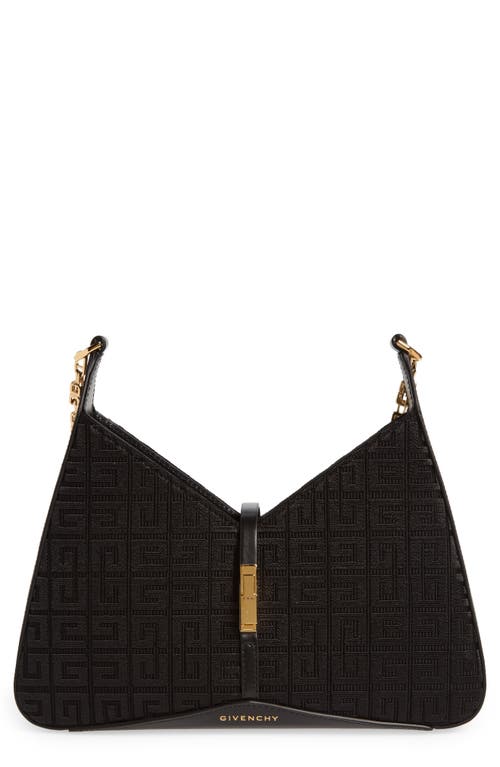 Givenchy Small Cut Out 4G Embroidered Shoulder Bag in Black at Nordstrom