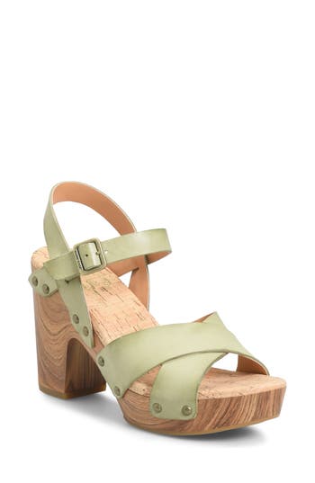 Shop Kork-ease ® Drew Platform Sandal In Light Green F/g
