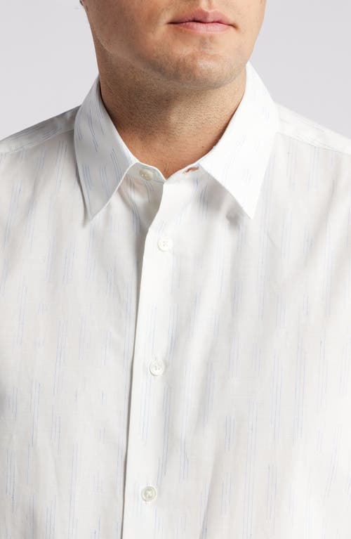 Shop Paul Smith Broken Stripe Cotton Button-up Shirt In White