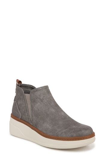 Blowfish Footwear Charming Platform Wedge Chelsea Boot In Charcoal Faux Leather
