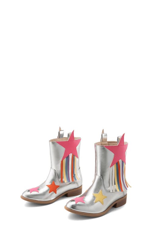Shop Dream Pairs Kids' Western Boot In Silver