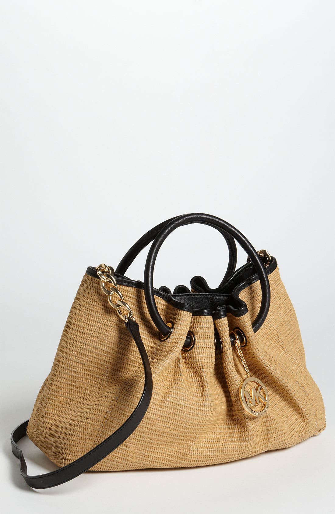 MICHAEL Michael Kors 'Addison' Straw Tote Nordstrom