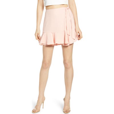 4Si3Nna Ruffle Wrap Miniskirt, Pink
