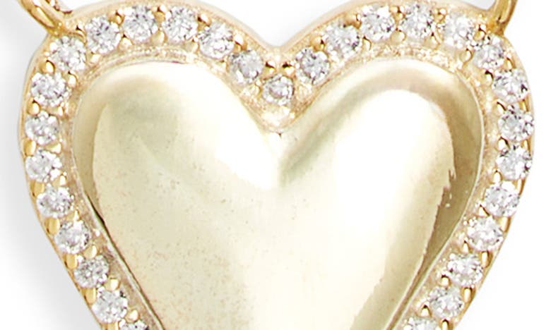 Shymi Cubic Zirconia Pavé Heart Pendant Necklace In Gold